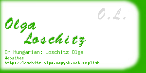 olga loschitz business card